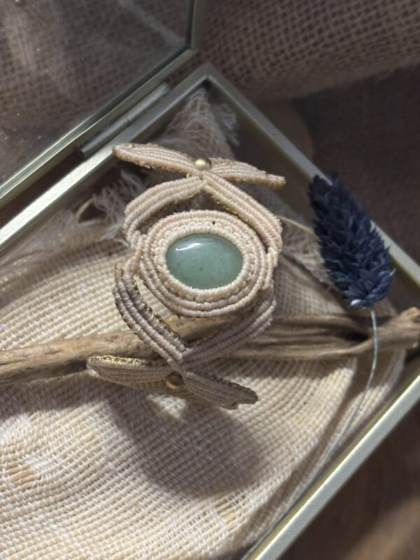 L'Aventurine, Pierres Naturelles, Vertus, Macramé, Bracelet, Pièce Unique