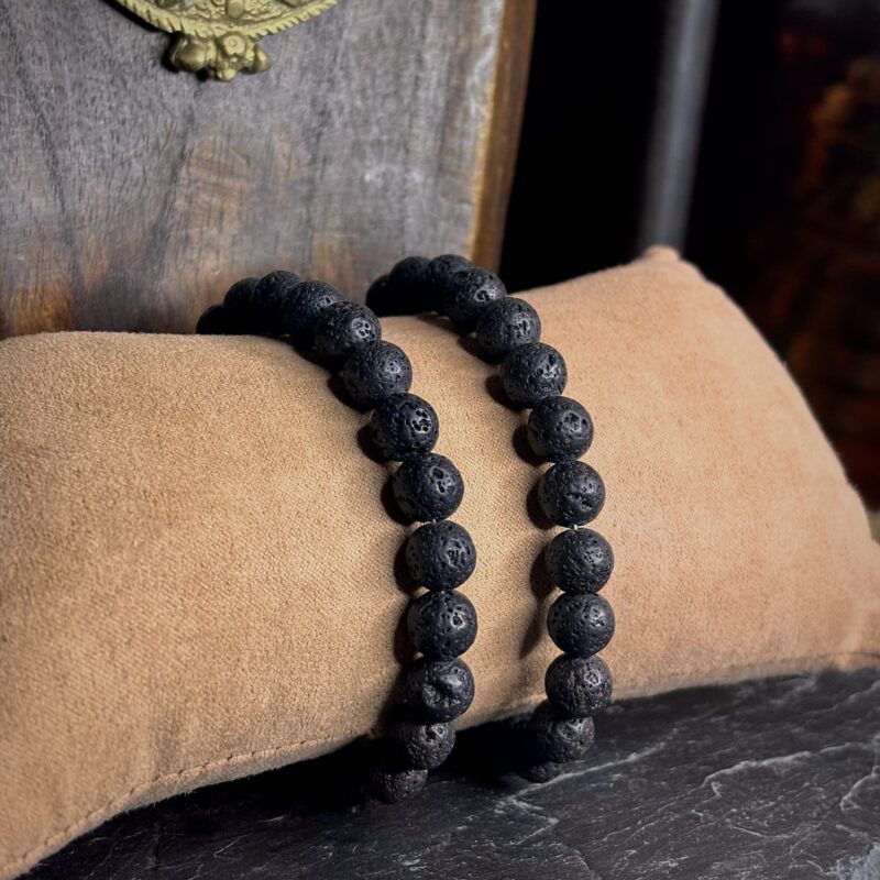 Bracelet en perles de Pierre de Lave
