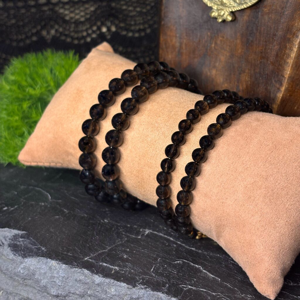Bracelet en perles de Quartz Fumé